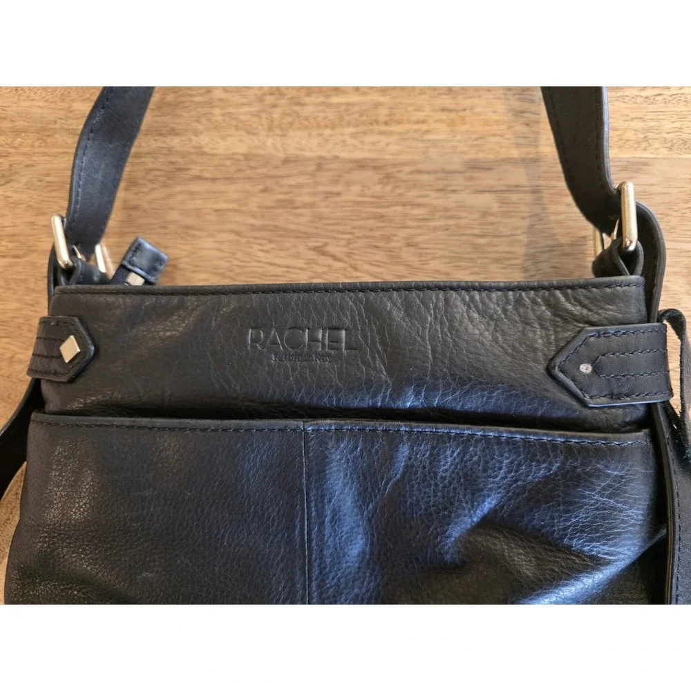 Rachel Roy Purse Genuine Leather Crossbody Black Shoulder Bag Medium